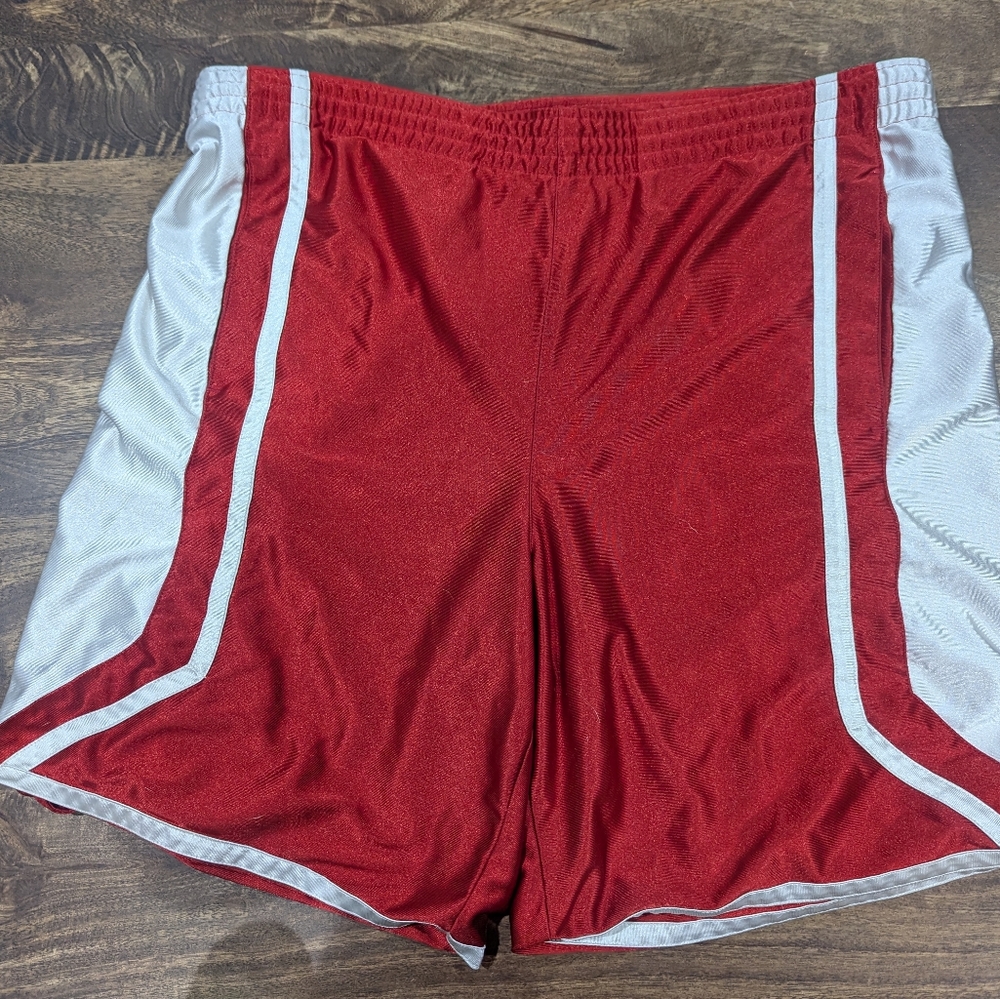 Nike Red and White Men's Athletic Shorts